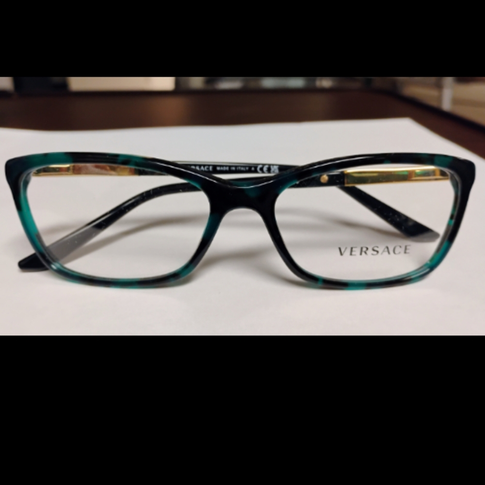 Versace Green Havana Frames - Picture 2 of 7